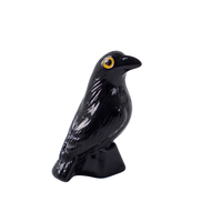 Wholesale Miniature Crows Decor Figures Black Raven Figurine Mini Resin Animals for Holiday Scene Micro Landscape Spooky Party