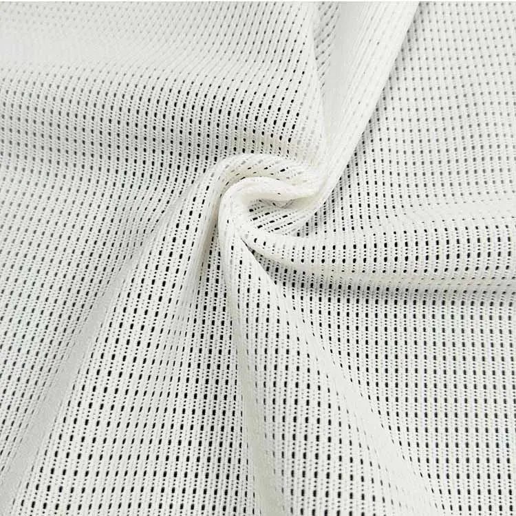 Thể thao mặc Vải nhà sản xuất Polyester lưới căng lưới vải nhuộm thăng hoa