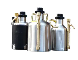 Factory price high quality 128oz stainless steel mini beer keg carbonated pressurized mini beer growler