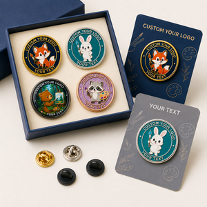 Pins en émail personnalisés sur le thème des animaux, badges de revers en métal, émail dur circulaire, thème artistique, cadeaux de collection - Product Image 3