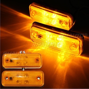 2/4/6 Piezas, 4 Luces LED Ámbar, Marcador Lateral, Intermitentes, Lámpara para Autobús, Camión, Remolque, Caravana, 12~24V E8 - Product Image 3