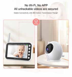 Anicebb, Fabricante Chino de Cámaras de Seguridad para el Hogar, Reproductor de Música con Audio Bidireccional de 4.3 Pulgadas, Visión Nocturna, Canciones de Cuna, Alimentación, 720P Integrado - Product Image 5