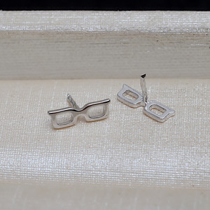 Accesorios Versátiles para Gafas, Plata de Ley S925, Forma Cuadrada, Estilo Barroco, Conector Hueco en Forma de Bola, para Manualidades - Product Image 3