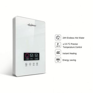 Acero inoxidable eléctrico 8kW 220V LED Control táctil impermeable baño cocina calentador de agua caliente instantáneo Anlabeier para el hogar - Product Image 6