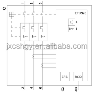 Dispositif de protection basse tension 3VA1225-4EF32-0AA0, disjoncteur à boîtier moulé 3VA - Product Image 1