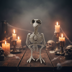Accesorios de Halloween: Esqueleto de <span class=keywords><strong>Cuervo</strong></span> de Resina de Tamaño Real con Articulaciones Móviles, Estilo Clásico de Terror - Product Image 6