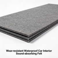 Matériau insonorisant en feutre PET épais pour l'isolation acoustique automobile NVH, panneaux d'isolation acoustique pour portes et coffres de voitures