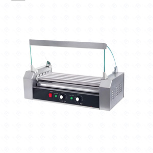 Machine à hot-dogs électrique commerciale, grille à saucisses, grille à tambour. Machine à hot-dogs électrique commerciale à 5 tambours, <span class=keywords><strong>chauffe</strong></span>-pain à saucisses. - Product Image 1