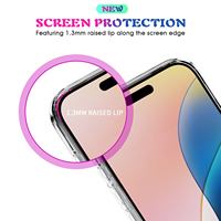 Coque transparente légère et fine anti-rayures antichoc en TPU+PC simple de 1,5 mm pour iPhone 17 Pro Max