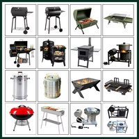 Barbecue à charbon pliable de style américain avec rôtissoire et grille en acier laminé à froid pour dîners sur terrasse et barbecues sur balcon