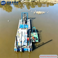 Модульный земснаряд с режущим насосом, разборное дноуглубительное судно для добычи речного песка и очистки лагун от ила
