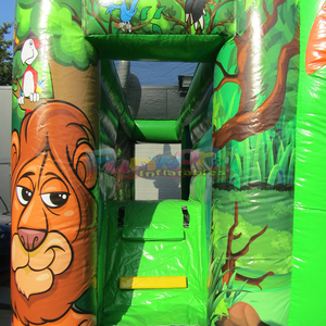 Aufblasbare hupfburg kids outdoor jumping <b>house</b> combo <b>inflatable</b> safari bouncy castle with slide commercial - Product Image 6