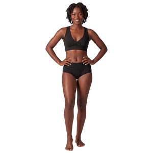 Trendy Women's Boyshort <b>Panties</b> Solid Everyday Lightweight Knit Breathable Stretch Mid-Rise Eco-Friendly Full Coverage Daily - Product Image 1