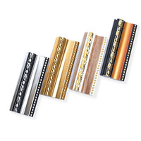 Molduras para Marcos de Fotos de Diseño Europeo, con Acabado en Madera, Impermeables, de Alta Calidad, Tamaño Personalizado, Venta al por Mayor, en Dorado y Plateado