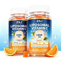 Vitamine liposomale à marque privée 1450mg avec D3, Zinc et Sureau pour le soutien immunitaire et l'impulsion énergétique, 60 unités, MOQ 50 boîtes