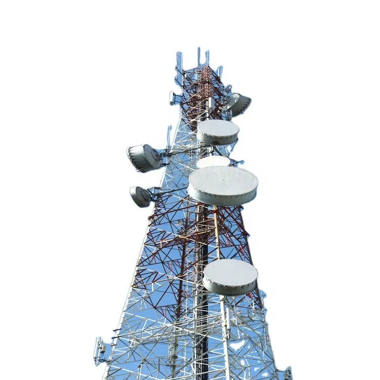 自立型20m40m 60m70m高さ4本足セルラーGsm格子マイクロ波鋼通信タワー