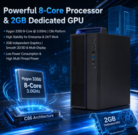 Station de travail de bureau PC Hygon 3350 8 cœurs 3,0 GHz | 16 Go de RAM, 256 Go de SSD M.2 NVMe + 1 To de disque dur, GPU dédié 2 Go, châssis 15 L, ensemble moniteur 23,8 pouces