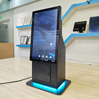 Kiosques de commande automatique de petite taille avec écran tactile, imprimante et éclairage LED RVB