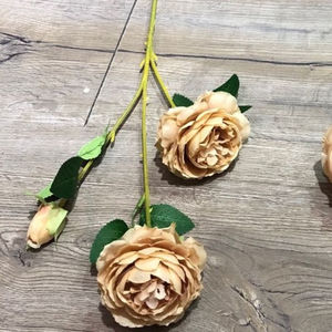 Fleurs artificielles en soie couleur café automnal, rétro, <span class=keywords><strong>mousse</strong></span> moka, pour arrangements floraux de mariage, types de fleurs mélangés, vente en gros - Product Image 3