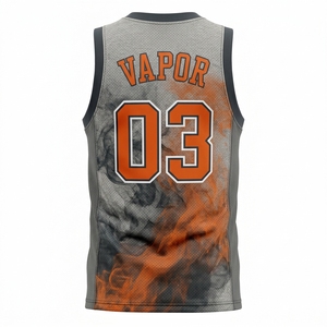 Camisetas de Baloncesto para Hombre Adulto - 100% Poliéster Sublimado, Bordado 3D, Impresión Personalizada con Nombres de Equipos y Logotipo, Cuello Redondo, Sin Mangas - Product Image 3