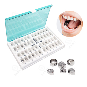 Couronnes molaires primaires en acier inoxydable pour enfants, couronnes d'implant dentaire, consommables de restauration dentaire pédiatrique - Product Image 4