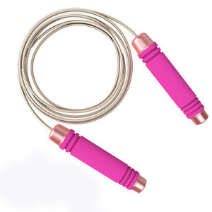 Corde à sauter professionnelle en fil d'acier 2,8 m avec poignée en PVC, équipement d'entraînement physique pour adultes et usage unisexe - Product Image 4