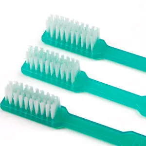 Hot Sales Customized Disposable Eco-friendly pre pasted toothbrush with xylitol and mint With Colorful Brush Head