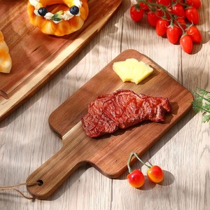 Tabla de cortar de madera de acacia de 12 pulgadas con mango, bloques de madera para cocina, para queso, carne, frutas, tabla pequeña de charcutería, al por mayor - Product Image 5