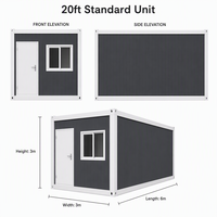 Vivienda Móvil de Emergencia para Después de Desastres, Casa Contenedor Transportable de 20 Pies, Estándar para Reconstrucción Comunitaria
