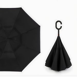 Parapluie inversé numérique de haute qualité à 8 baleines, impression directe, poignée en C, idéal à suspendre à la main - Product Image 2