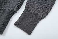 Ensemble femme 2026 : Nouveau haut tricoté décontracté à col montant et fermeture éclair + pantalon tricoté rétro à taille élastique pour femme