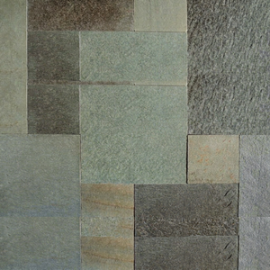Carreaux de quartzite vert du Himachal avec bords sciés et surface naturelle pour revêtements de sol, revêtements muraux et projets extérieurs - Product Image 1