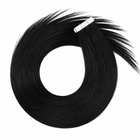 Ekstensi Rambut Manusia India Remy Tape Grosir, Rambut Virgin Lurus Halus 100g Per Pak