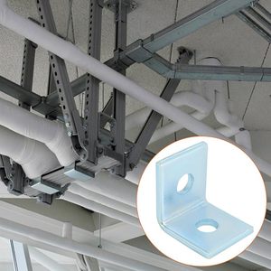 HENENG Lot de 20 connecteurs en L à 90 degrés pour profilés, équerres en acier à 2 trous pour profilés de 1-5/8 po, quincaillerie pour boulons de 1/2 po - Product Image 3
