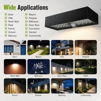 Lampe murale solaire de sécurité certifiée CE RoHS, étanche IP65, 900LM, lumière longue durée pour plus de 50H