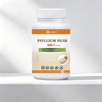 Capsules d'extrait de graines de psyllium à base de plantes, sans OGM, sans gluten, supplément riche en fibres, favorise la régularité intestinale