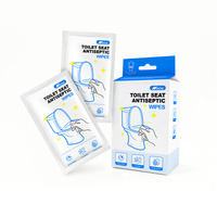 Lingettes humides jetables pour la maison, biodégradables, emballées individuellement, lingettes désinfectantes portables pour siège de toilette