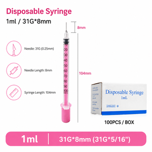 Jeringa Veterinaria de Calibre 31 para Inyección Animal, 0.5ml 1ml, Aguja de Seguridad Desechable para Uso Animal - Product Image 6