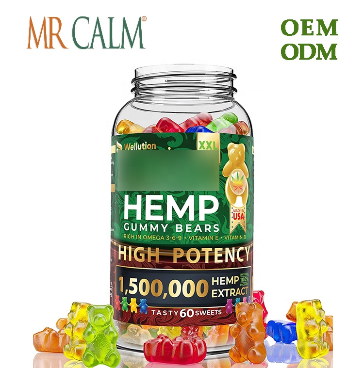 КБР Gummies частная этикетка фруктовый Gummy медведь с конопляным маслом КБР Gummies оптом натуральные конопляные конфеты добавки для боли тревога