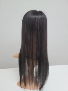 Perruque toupet en cheveux humains à clips de 20 pouces de long, lisse, noir naturel, brun, WIGTS, livraison rapide, style gratuit - Product Image 5