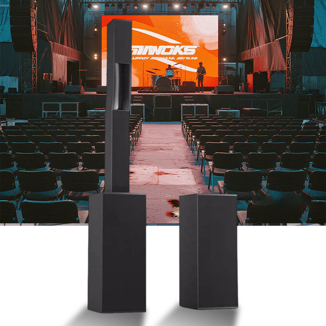DBK Factory 6x5" Column Speaker with Dual 12" Passive Subwoofer 3-Year Warranty BT Enabled Portable PA System