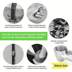 Vente en gros 1 pièce Pince à noix multifonctionnelle en métal argenté, outil de décorticage domestique pour noix, châtaignes et noisettes - Product Image 2