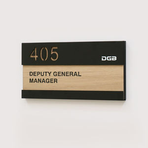 Plaque de porte de bureau moderne personnalisée EZD, numéro de pièce, plaque en bois personnalisée, plaque professionnelle, titre de poste, signalisation de bureau - Product Image 3