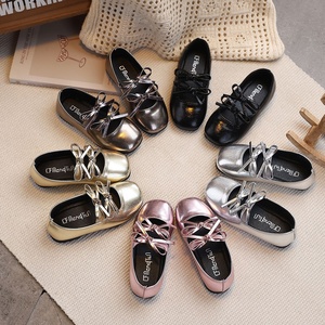 Scarpe per Bambini Primavera/Autunno 2026, Eleganti Scarpe da Principessa con Fiocco, Stile Coreano per Bambine, in Poliuretano - Product Image 1