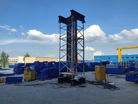 Échafaudage en alliage d'aluminium Waco, directement de l'usine, ensemble complet personnalisé, plateforme mobile double largeur pour la décoration de bâtiments