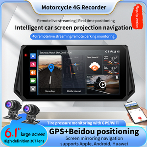 6.1inch Navigation <span class=keywords><strong>Monitor</strong></span> với điều khiển từ xa DVR BT BSD xe hiển thị tốc độ Carplay <span class=keywords><strong>Android</strong></span> tự động xe máy ghi âm - Product Image 2