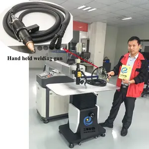 400W double light beam habndheld laser welding machine for channel letters stainless steel LOGO