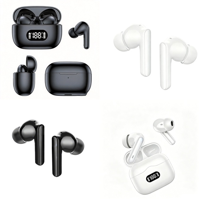 Factory Price BT 5.4 Wireless Earbuds Deep Bass Stereo Audio Mic Ergonomic In-Ear Comfortable Fit for All Smartphones Sport Gym