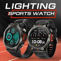 Reloj Inteligente Deportivo para Hombre S100, Pantalla de 1.45 Pulgadas, Llamadas por BT, IP67, Monitoreo de Salud, Linterna, FitCloudPro