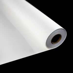 Papel adesivo branco sintético branco revestido de animais de estimação pp brilhante premium preço de fábrica 150gsm 160gsm